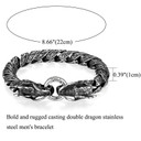 Twisted Dragon Double Head No Fade Stainless Steel Vintage Bracelets