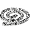 Mens No Fade Stainless Steel Twisted Cuban Link Hip Hop Chain Necklace