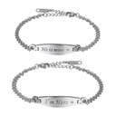 Couples No Fade Stainless Steel Promise ID His Queen Her King Bracelets