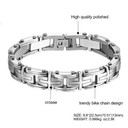 Mens Stainless Steel No Fade Byzantine Cross Link High Fashion Bracelet 