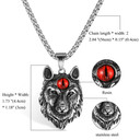 Mens Dominant Alpha Male Eye Of The Wolf No Fade Stainless Steel Pendant