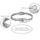 Ladies No Fade Stainless Steel Roman Numerals Multi Layer Rhinestone Bracelet 