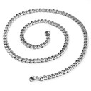 Mens No Fade Stainless Steel Hip Hop Cuban Link 20 Inch Chain Necklace