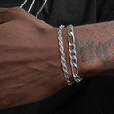 Classic Cuban Rope Link One Two Three Piece Gold Silver No Fade Stainless Steel Bracelet Sets