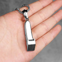 Stainless Steel No Fade Stainless Steel Barber Hair Clippers Shaver Pendant Chain Necklace