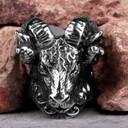 Mens No Fade Stainless Steel The Goat 3D Personality Dominate Male Rings