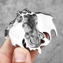 Mens No Fade Stainless Steel Demon King Dragon Skull Pendant Chain Necklaces
