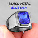 Mens Black No Fade Stainless Steel Simulate Diamond Classic Luxury Rings