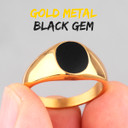 Mens Simple Classic Pinky Ring Style 14k Gold Stainless Steel Luxury Rings