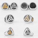 Solid Stainless Steel No Fade Celtic Knot Viking Symbol Casual Wear Rings