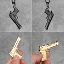 Hip Hop 14k Gold Silver Stainless Steel No Fade Desert Eagle Gun Pendant