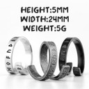 Stainless Steel Viking Ancient Text Characters Vintage Rings