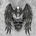 Mens Stainless Steel No Fade Devil Satan Horns Street Wear Pendant Chain Necklace