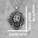 Home Of The Alpha No Fade Stainless Steel Lion King Street Wear Pendant Chain