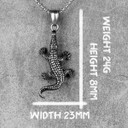 Mens Street Wear No Fade Stainless Steel Crocodile Pendant Chain Necklace