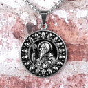 Stainless Steel Holy Benedict No Fade Mens Cross Pendant Chain Necklace