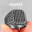 Mens Silver Stainless Steel No Fade On My Square Street Wear Rings