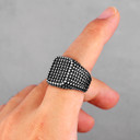 Mens Silver Stainless Steel No Fade On My Square Street Wear Rings