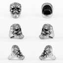 Mens 316L Stainless Steel Undead Bikers Bandanna Knitted Hat Street Wear Rings
