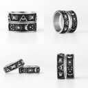 Mens All Seeing Eye  Pyramids Moon Star Universe Stainless Steel Rings