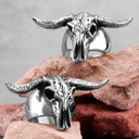 Mens No Fade 316L Stainless Steel Symbol Of Aries Ram Street Wear Rings