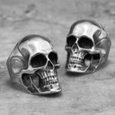 Mens 316L Stainless Steel Dominant Man Skull Street Wear Rings