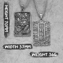 Mens 316L No Fade Stainless Steel Ancient Chinese Mythical Beast Pendant Chain Necklace