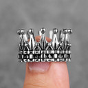 Mens Kings Crown Stainless Steel Street Wear 316L No Fade Fashion Rings