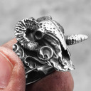 Mens Ancient Civilization Goat Horn Stainless Steel Street Wear No Fade Rings