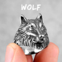 Mens Alpha Dog 14k Gold Silver No Fade Stainless Steel Wolf Street Wear Rings