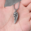 Stainless Steel 316L No Fade Angel Wing Street Wear Pendant Chain Necklace