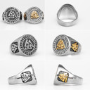 Stainless Steel No Fade Odin's Triangle Street Wear Mens Rings