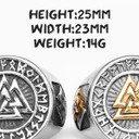 Stainless Steel No Fade Odin's Triangle Street Wear Mens Rings