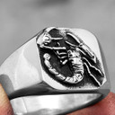 Mens Stainless Steel Street Wear Poisonous Scorpion Tail Hip Hop Rings