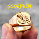 Mens Stainless Steel Street Wear Poisonous Scorpion Tail Hip Hop Rings