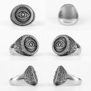 316L No Fade Stainless Steel Eye Of God Mens Street Wear Hip Hop Rings