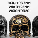 Mens Vintage Vampire 316L Stainless Steel Street Wear Carved Skull Rings