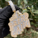 Bread Gang | 24k Gold 925 Silver Baguette Stone Blinged Out Money Bag Hip Hop Pendants