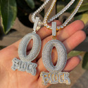 O Block | Flooded Ice 24k Gold 925 Silver Iced Blinged Out Pendant Chain Necklace