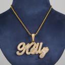 Embedded Ice | 24k Gold .925 Sterling Silver Raised Bling Custom Hip Hop Necklace