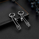 No Fade Stainless Steel Cross Pin Hip Hop Punk 14k 925 Black Earrings