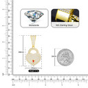 Genuine VVS Lab Diamond Heart On Lock 925 Sterling Silver Necklace Pendant