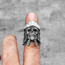 Mens Skull Pirates Davy Jones No Fade Stainless Steel Rings