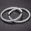 Boss Chick Queen 15.5ctw Genuine Lab Diamond 925 Silver Big Hoop Bling Earrings