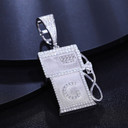 Mens Genuine VVS Diamond Flooded Ice Gassed Up Gas Pump Hip Hop Chain Pendant