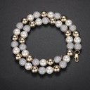 Flooded Ice Street Wear Imitation Pearl Bling Hip Hop Chain Necklaces