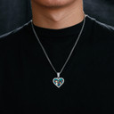 Genuine Lab Diamond VVS Heart Shape Memory Photo Picture Hip Hop Chain