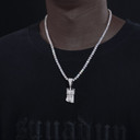 Solid 925 Silver Genuine VVS Diamond King Jesus Crown Hip Hop Chain Pendant