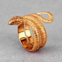 14k Gold Black No Fade Stainless Steel Coiled Snake Hip Hop Rings