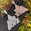 Bag Boyz | Iced Blinged Out Round Baguette Stone Hip Hop Chain Pendant